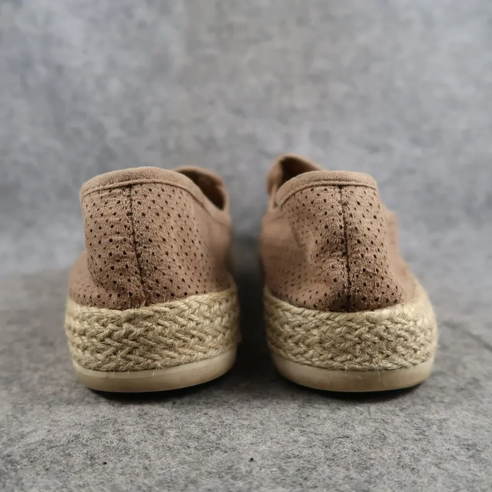 ESpirit Shoes Womens 8.5 Casual Espadrille Slip On Sneakers Perforated Lifestyle